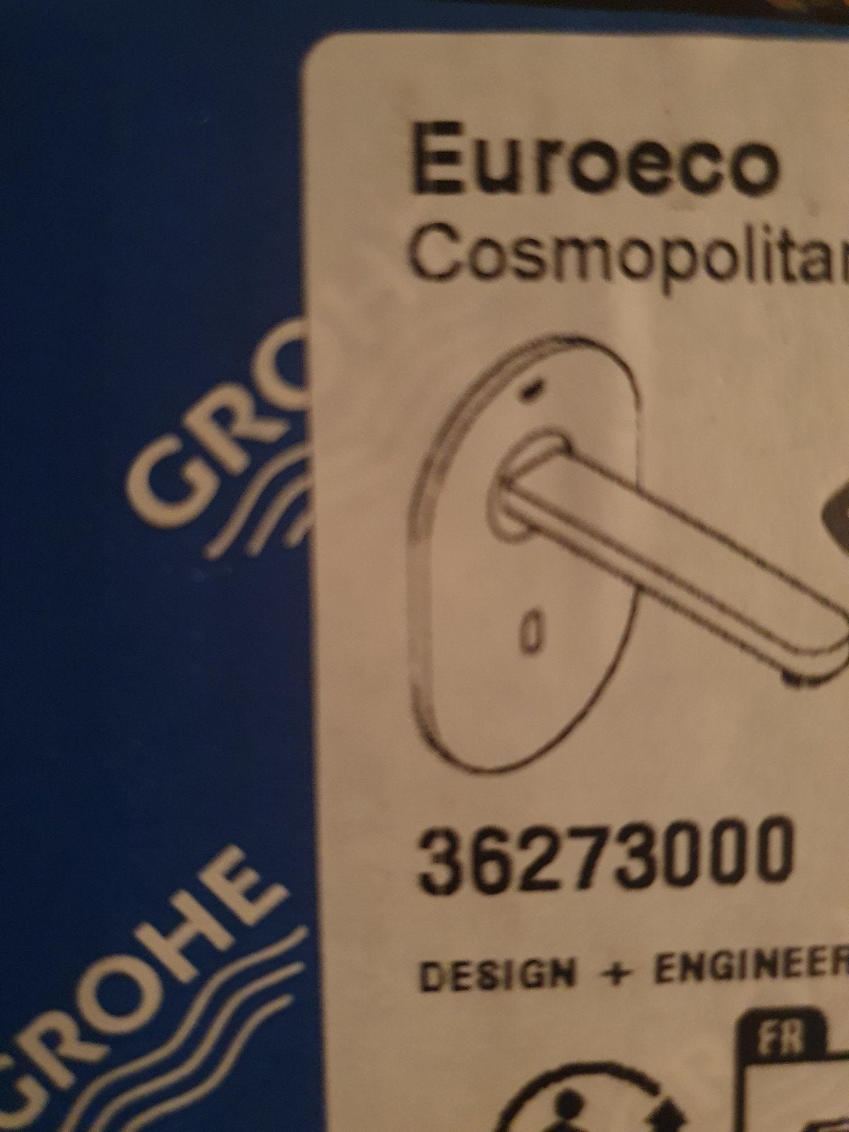 Grohe Euroeco Cosmopolitan E - Inbouw elektronische wastafel, Ophalen of Verzenden, Nieuw, Chroom, Kraan