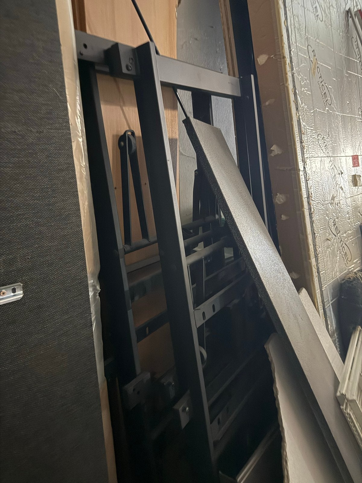 Stevig metalen frame onderstel voor boxspring, Gebruikt, Zwart, Tweepersoons, Ophalen of Verzenden