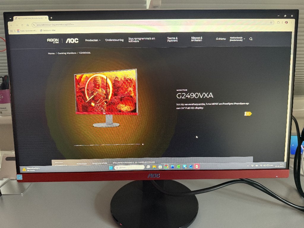 AOC G2490VXA Monitor - 23,8" - 144Hz - Freesync - 1ms - FHD, Computers en Software, 101 t/m 150 Hz, VA, Zo goed als nieuw, DisplayPort