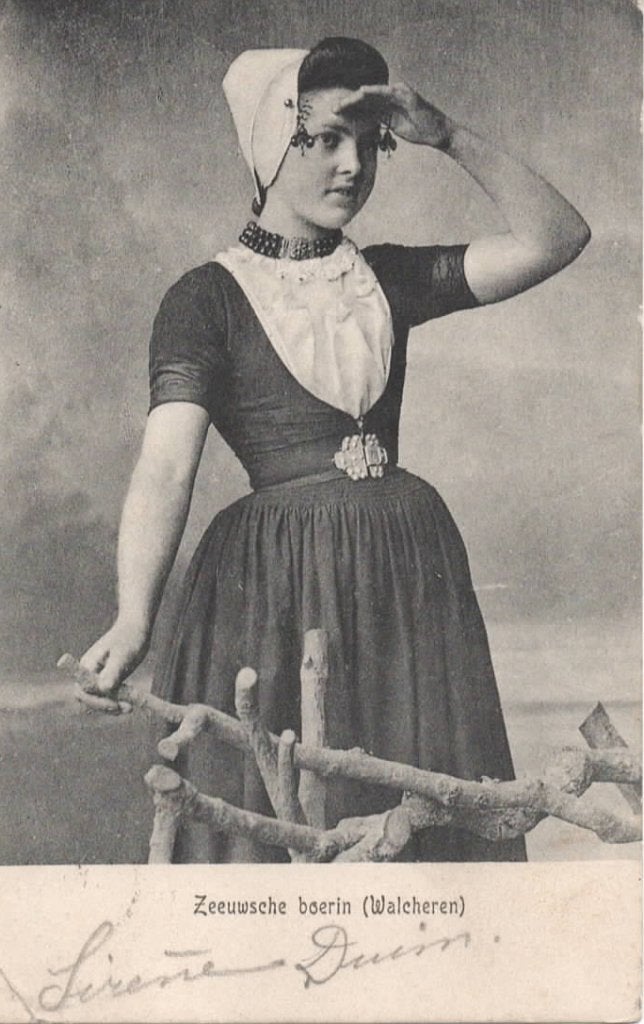 Westkapelle boerin klederdracht, Verzenden, Voor 1920, Gelopen, Zeeland