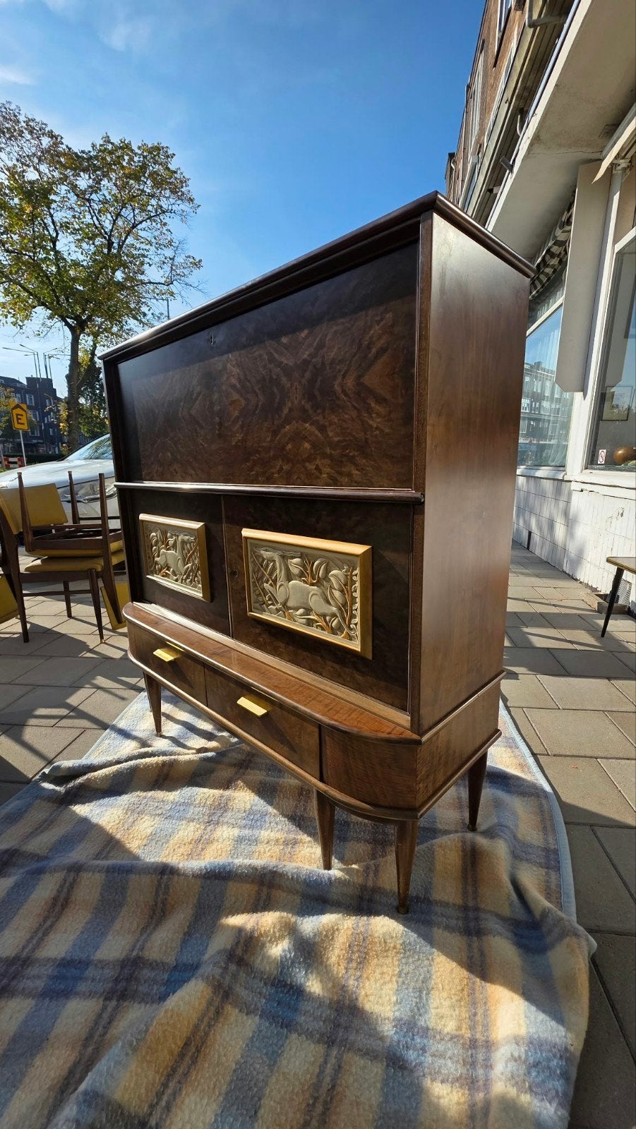 MCM Italiaanse Design Barkast Highboard ‘Nature’ | Jaren 60