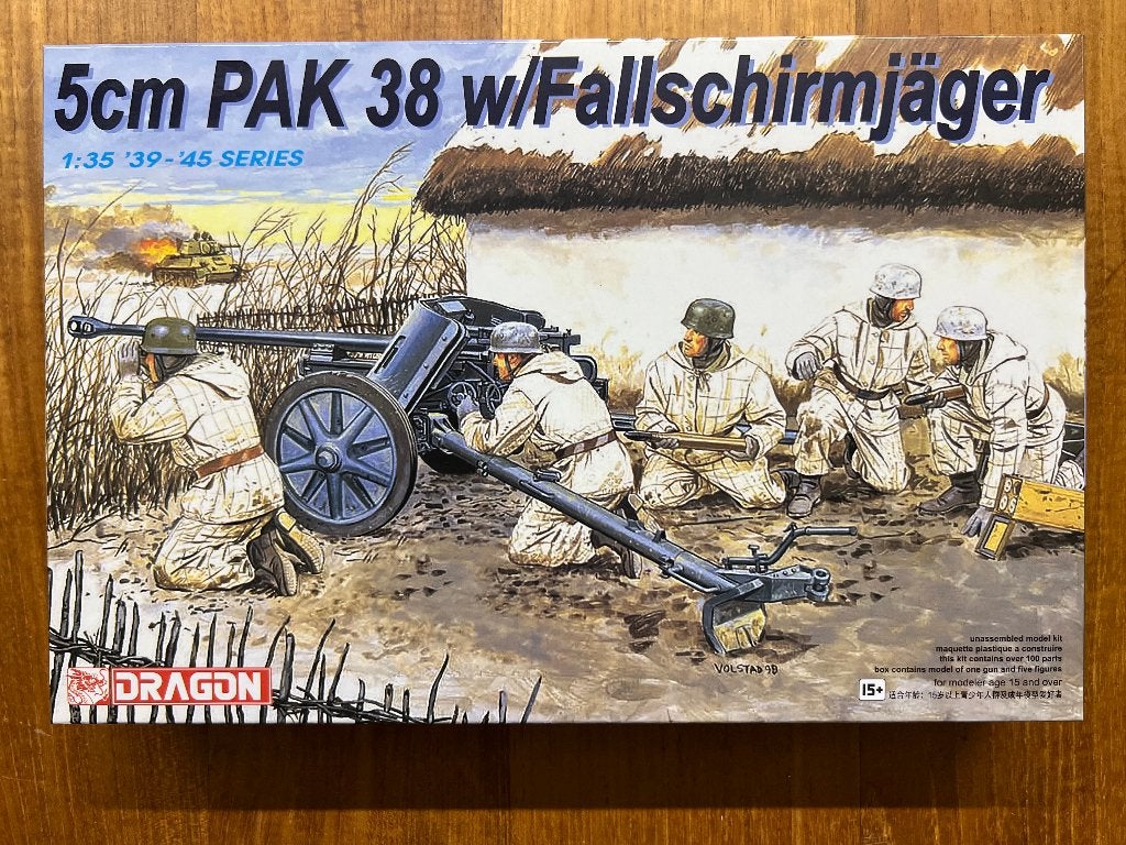 Dragon 5cm PaK 38 met Fallschirmjäger 1:35 bouwpakket - 6118, Ophalen of Verzenden, Nieuw, 1:35 tot 1:50, Figuur of Figuren