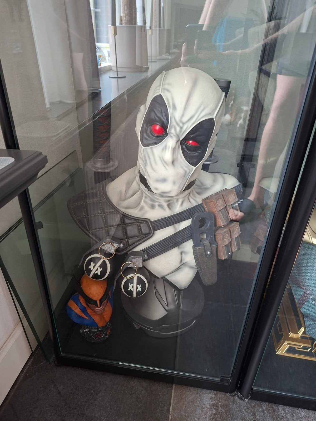 sideshow life size bust deadpool, Verzamelen, Ophalen, Zo goed als nieuw, Beeldje, Replica of Model