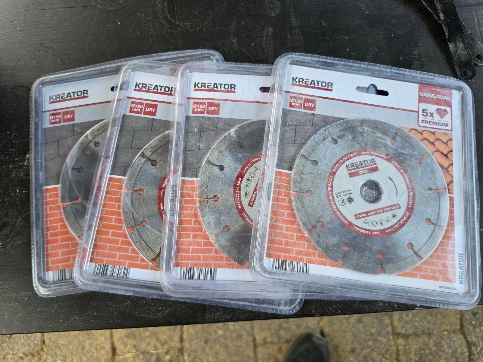 4x Kreator Diamantschijf 150mm voor Droog Slijpen/Frezen, Ophalen of Verzenden, Nieuw, Overige typen, Overige merken
