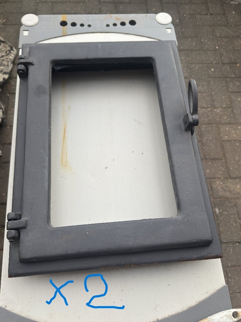 Gietijzer kacheldeuren, etc voor finoven, Ophalen, Zo goed als nieuw, Hout, Houtkachel