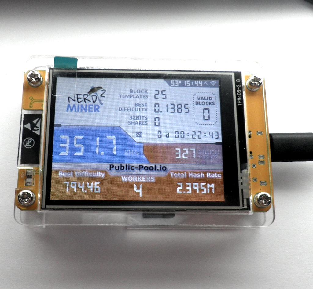 BTC NerdMiner V3 lottery miner 350KH/s, Verzenden, Nieuw, NerdMiner V3