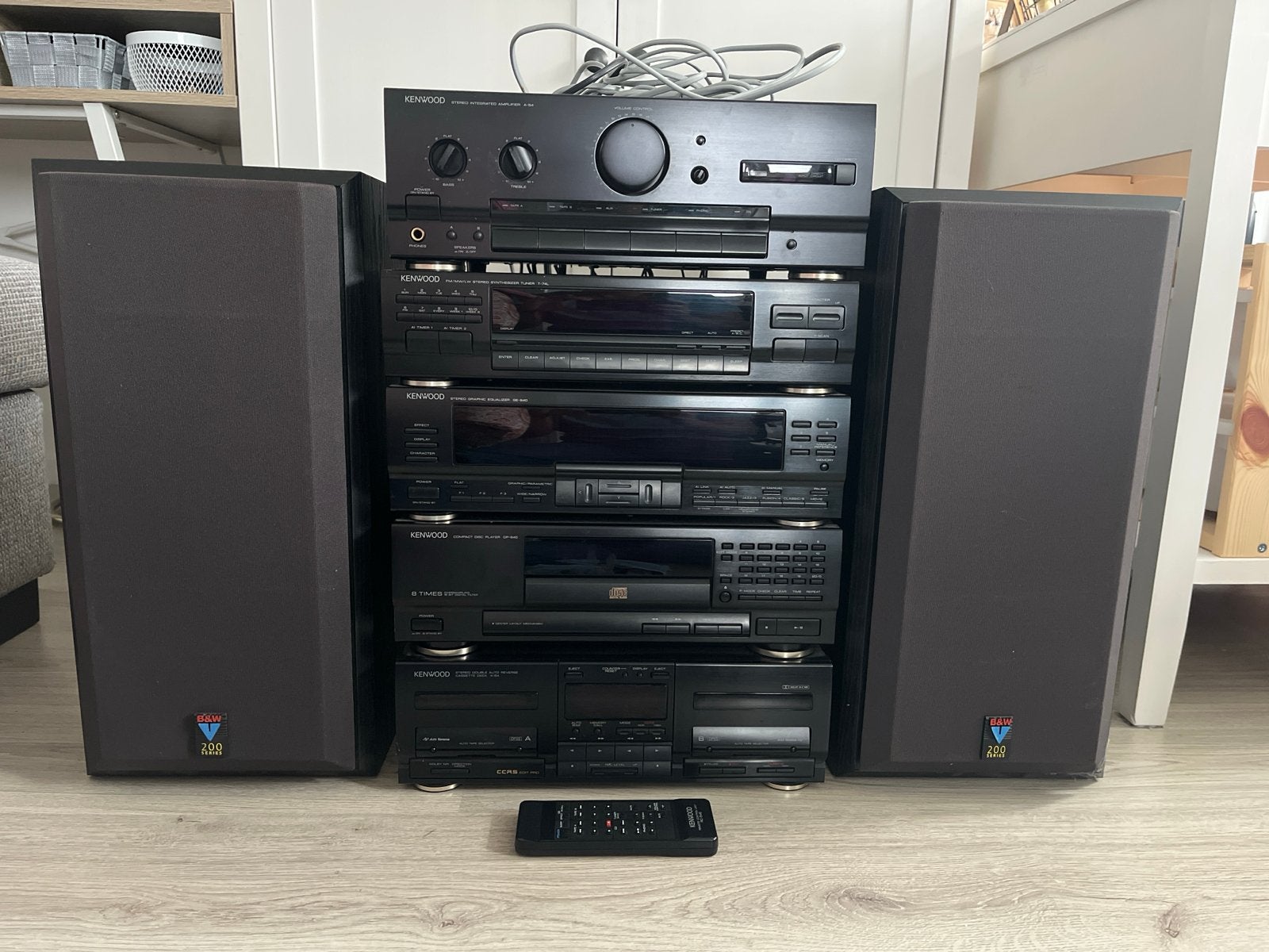 Complete Kenwood stereotoren met B&W 200 Series speakers, Gebruikt, Losse componenten, Tuner of Radio, Ophalen