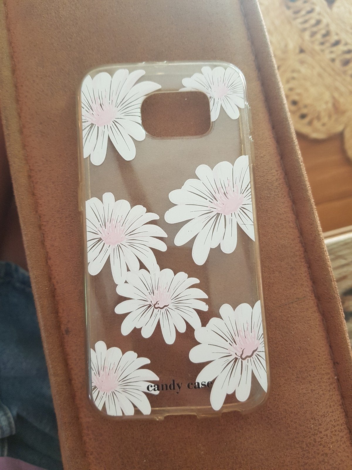 samsung Galaxy s7 telefoonhoesje met bloemen, 14,5x7,5 cm., Ophalen, Zo goed als nieuw, Overige typen