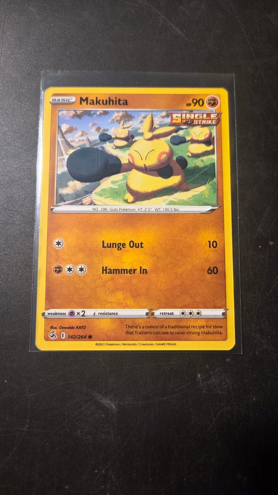 Makuhita 142/264 Fusion Strike Pokémon Kaart, Verzenden, Zo goed als nieuw, Losse kaart