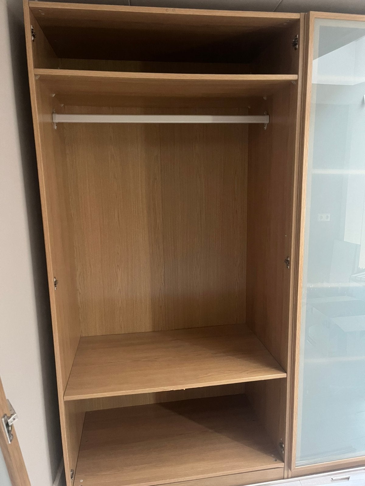 GEZOCHT: kastinrichting Pax eiken middenbruin, Huis en Inrichting, Kasten | Kledingkasten, Gebruikt, 200 cm of meer, 50 tot 75 cm