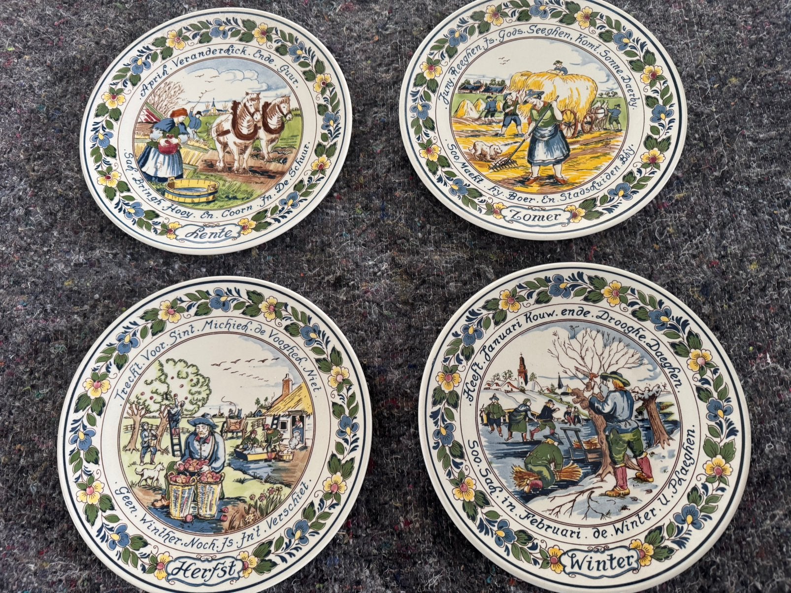 4 Wandborden 4 Jaargetijden, Ophalen of Verzenden, Zo goed als nieuw