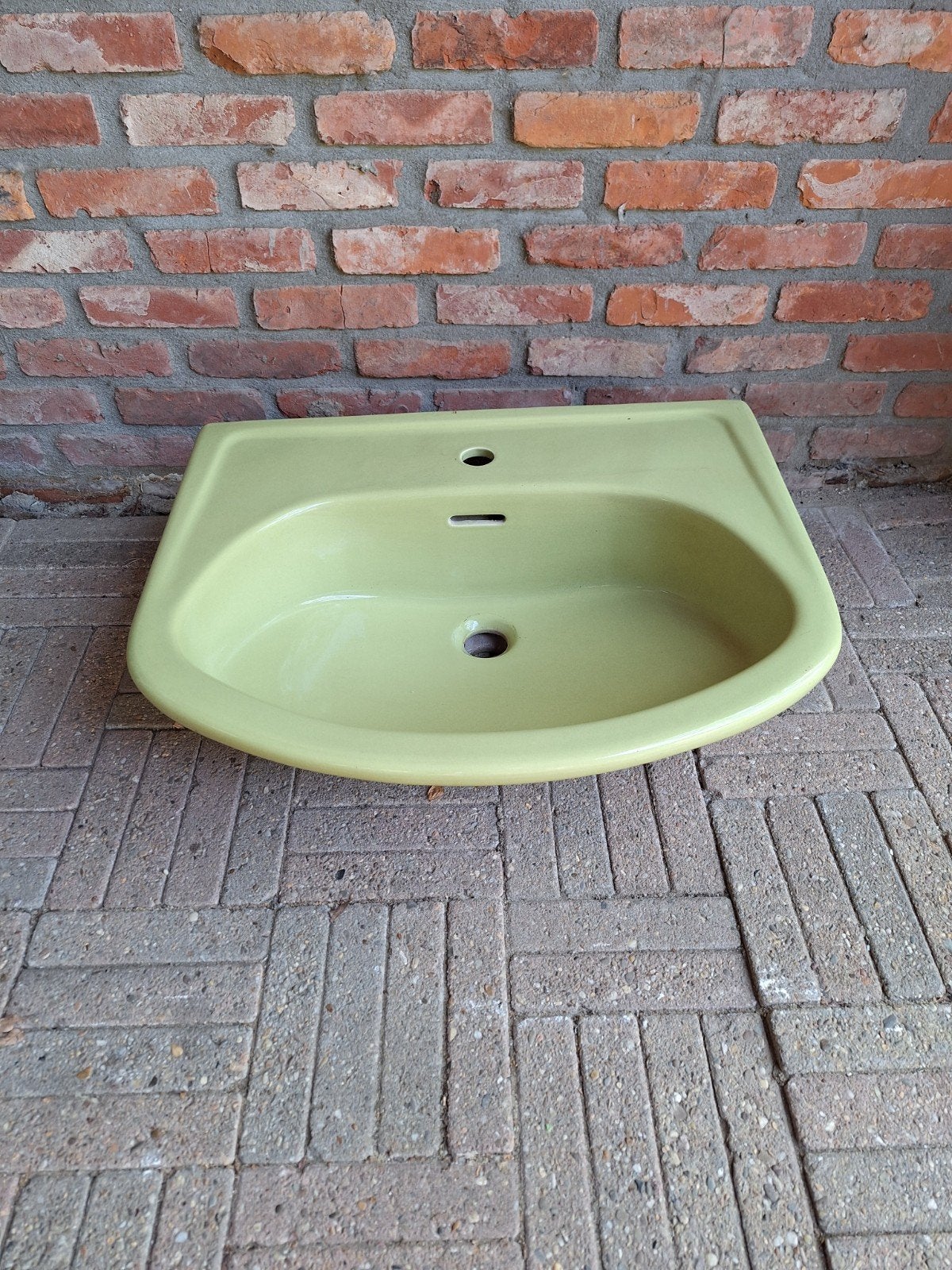 Vintage  grote wastafel, Ophalen, Gebruikt, 50 tot 100 cm, Minder dan 100 cm