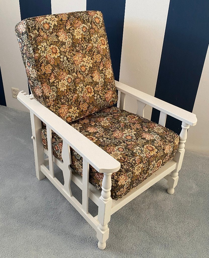 vintage rokersstoel met verstelbare rugleuning, Ophalen