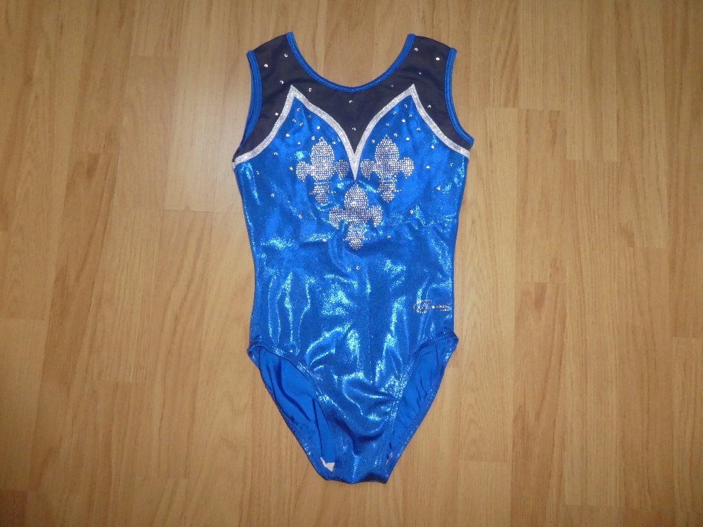 Turnpakje van vereniging de drie lelies, maat AXS (140), Gebruikt, Blauw, Turnpak(je), Kindermaat 122 t/m 140