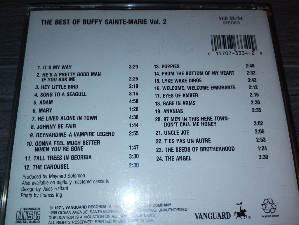 Buffy Sainte-Marie - The Best Of Volume 2, Ophalen of Verzenden, Zo goed als nieuw