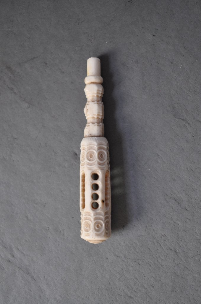 Oude Dipping Pen Kroonpen Houder Been Bot 7 cm, Ophalen of Verzenden, Gesneden