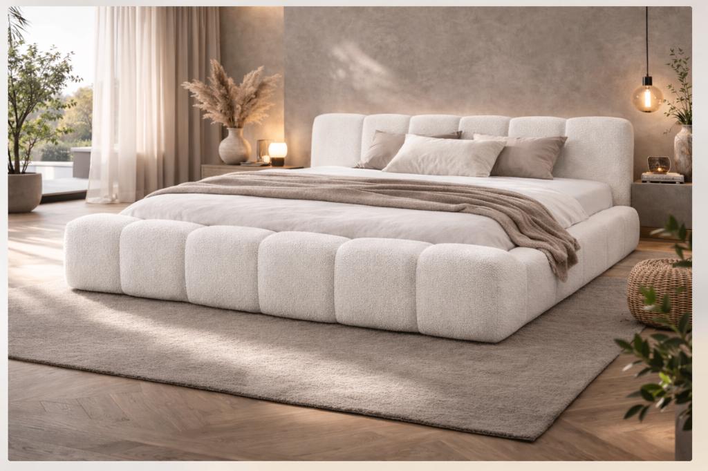 Ariana bed 140x200 met opbergruimte, off-white – nieuw, Huis en Inrichting, Slaapkamer | Bedden, Nieuw, Tweepersoons, 140 cm, 200 cm
