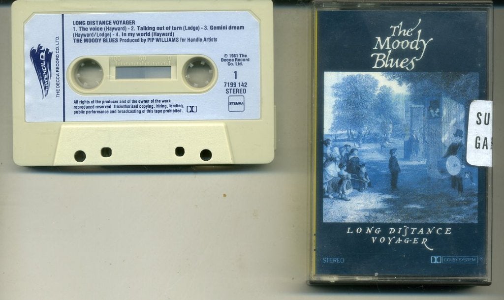 The Moody Blues – Long Distance Voyager 10 nrs cassette 1981, 1 bandje, Ophalen of Verzenden, Zo goed als nieuw, Origineel