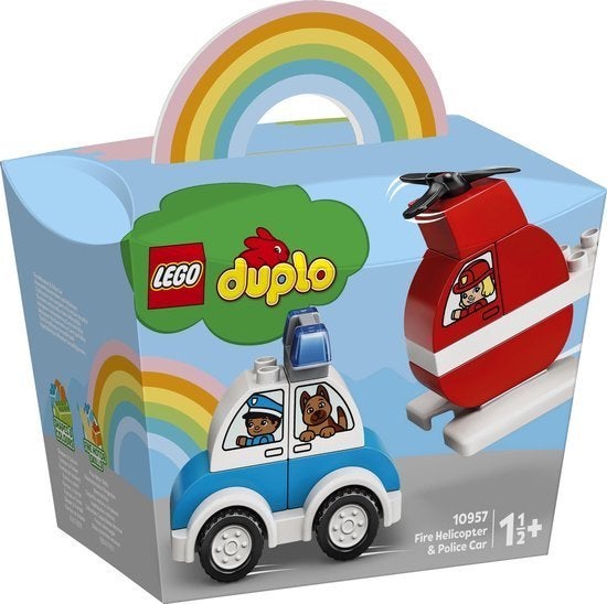 Lego Duplo 10957 Brandweerhelikopter en politiewagen NIEUW, Lego, Ideas@support.lego.com, Nieuw, Ophalen of Verzenden