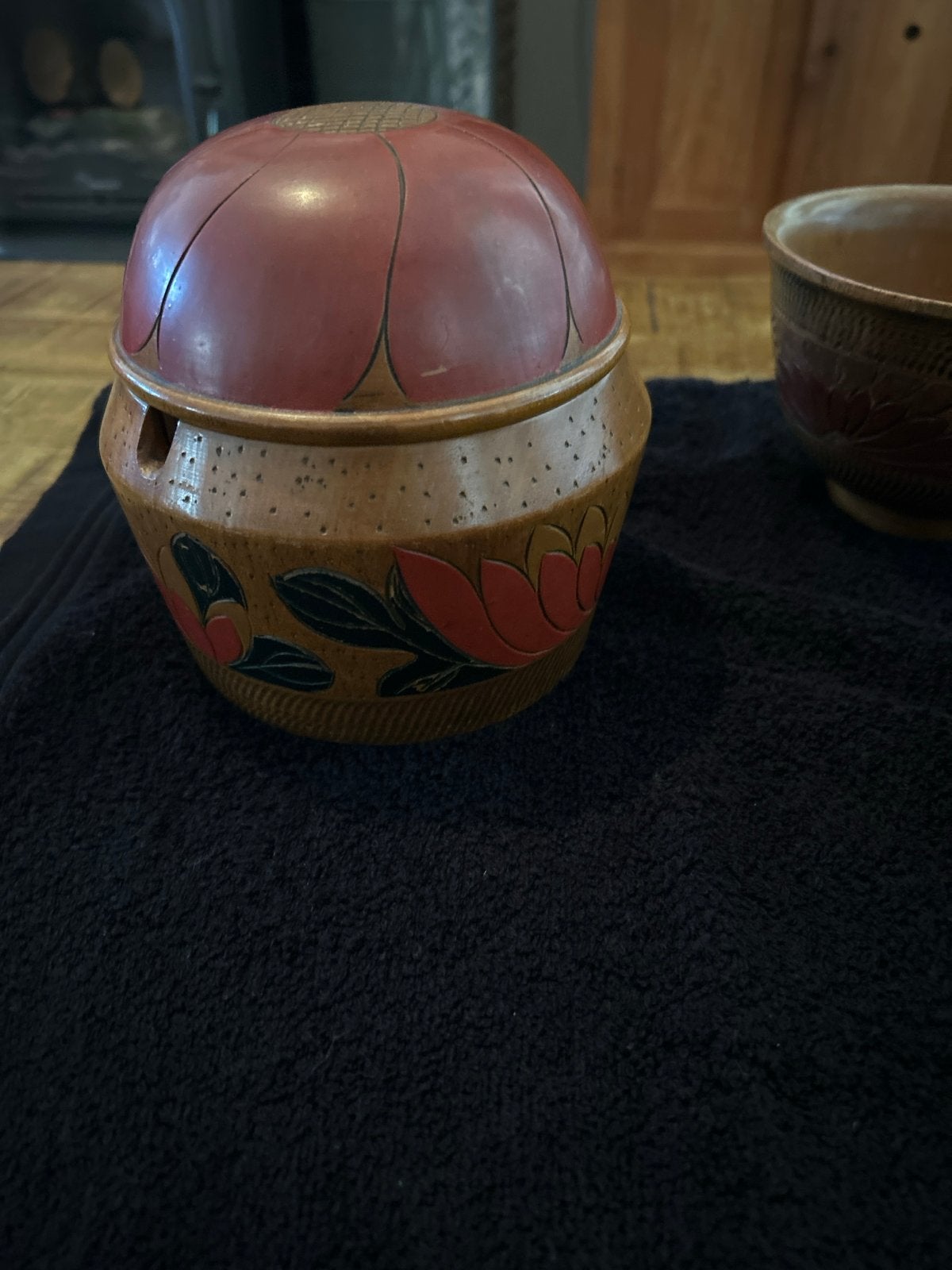 Vintage Art Deco Houten Breibolhouder - Jaren 1920/1930, Ophalen of Verzenden