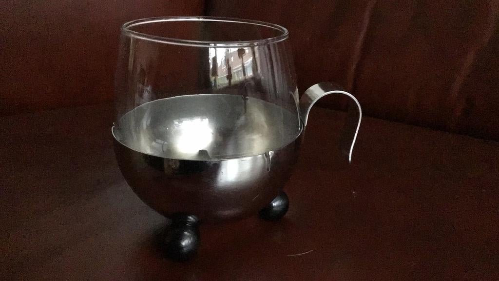 Bredemeijer Hilversum theeglas met houder, Ophalen of Verzenden, Zo goed als nieuw