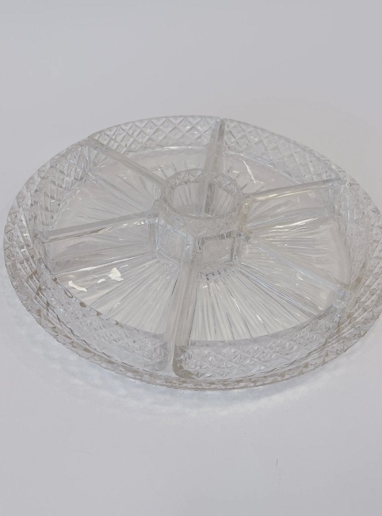 VINTAGE GLAZEN HAPJESSCHAAL | BOHEEMS KRISTAL, Ophalen of Verzenden