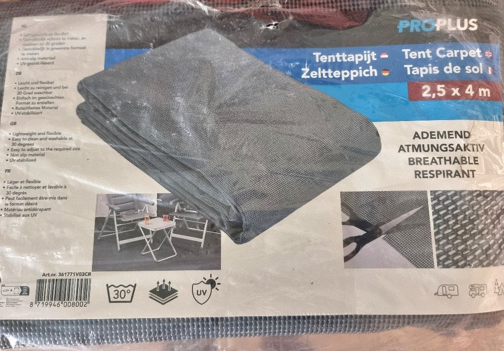 Ademend tenttapijt, Caravans en Kamperen, Ophalen of Verzenden, Nieuw