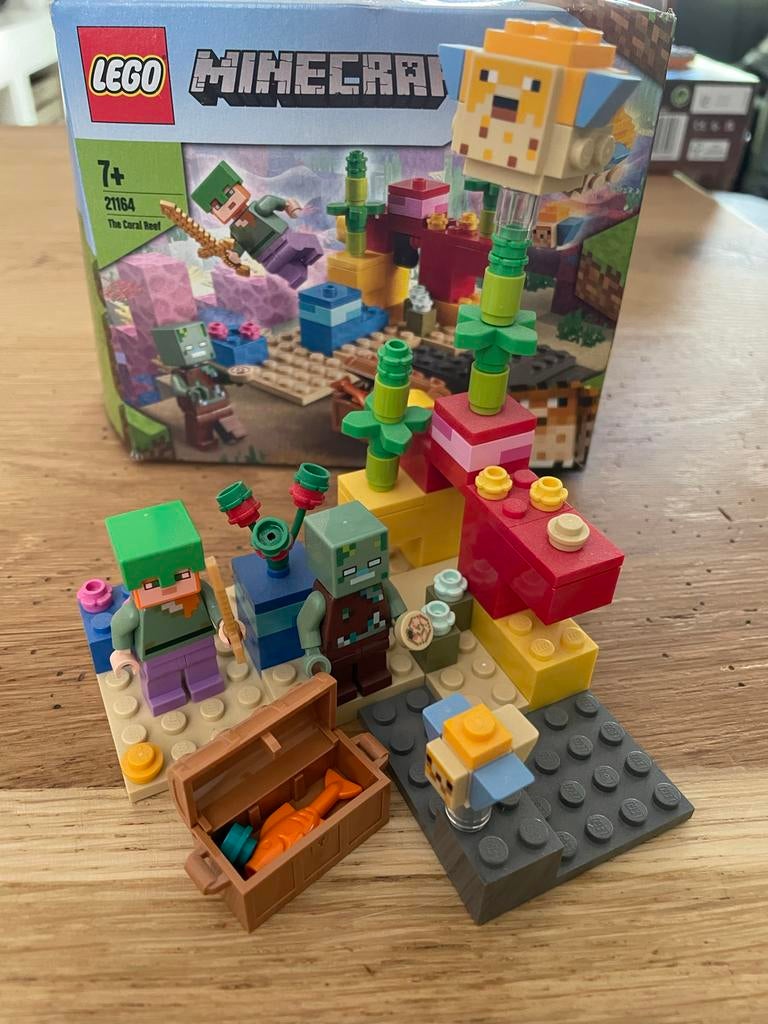 Lego Minecraft 21164 Het Koraalrif Compleet, Minecraft, Lego, Ophalen of Verzenden, Zo goed als nieuw