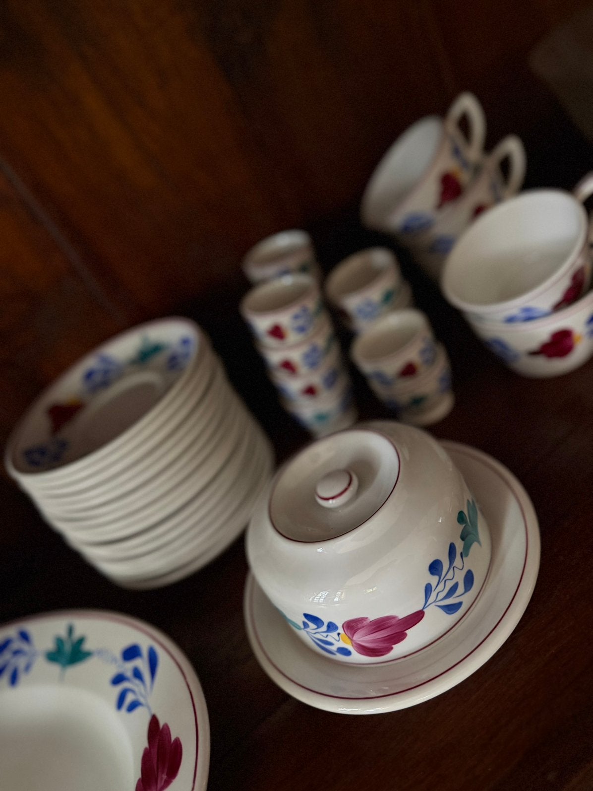 Antiek servies van Petrus Regout, Ophalen