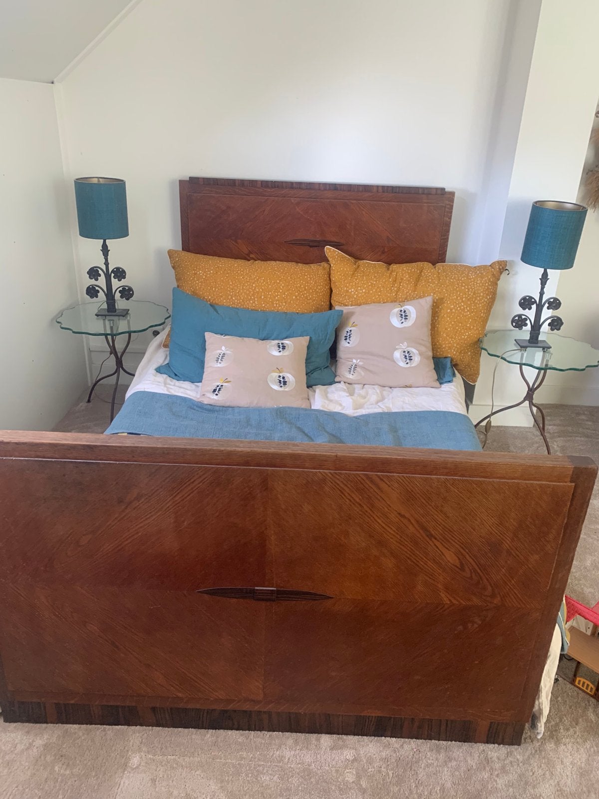 Bed twijfelaar antiek pud bed, Ophalen of Verzenden