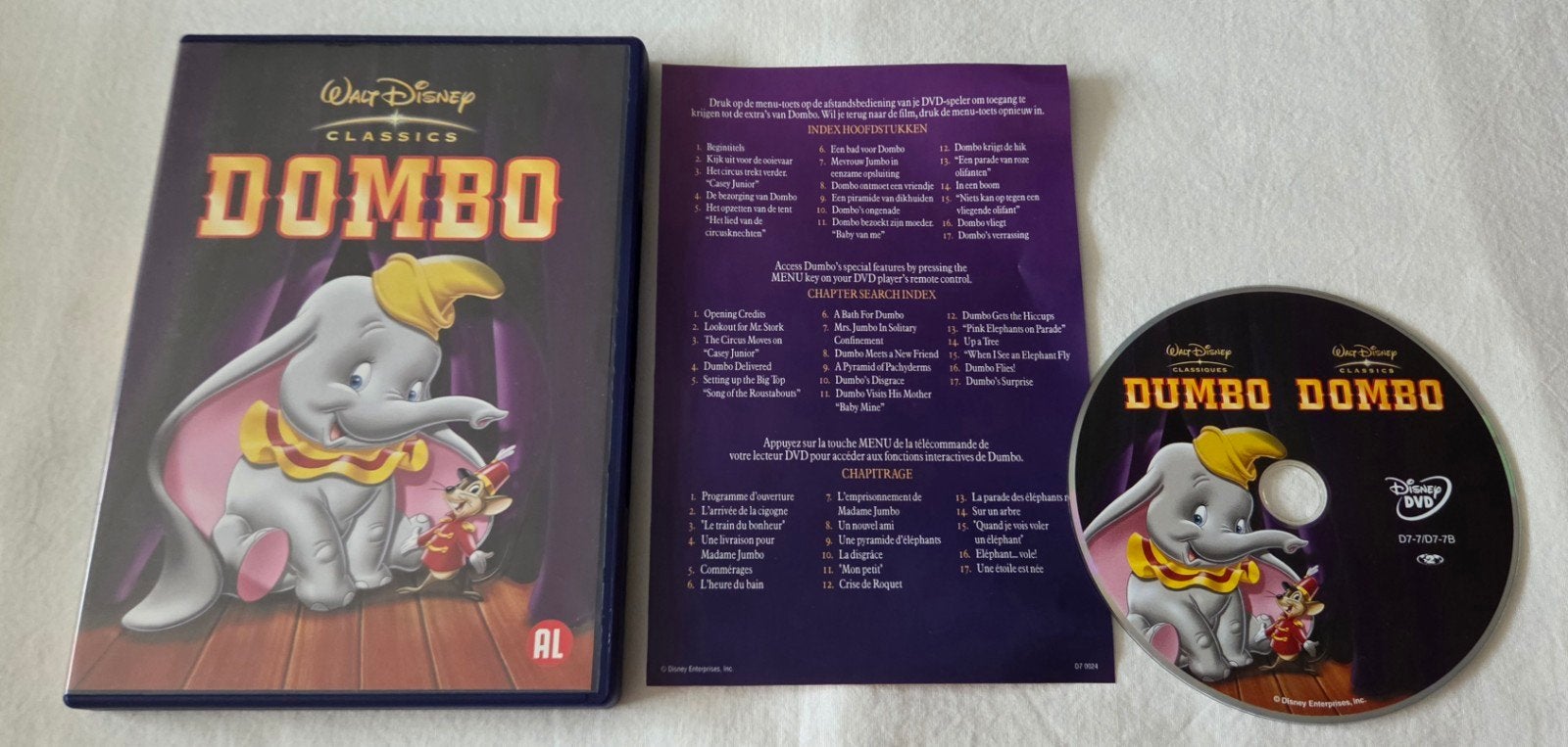 Walt Disney Dombo Dvd Cartoon/Animatie, Alle leeftijden, Ophalen of Verzenden, Zo goed als nieuw, Europees