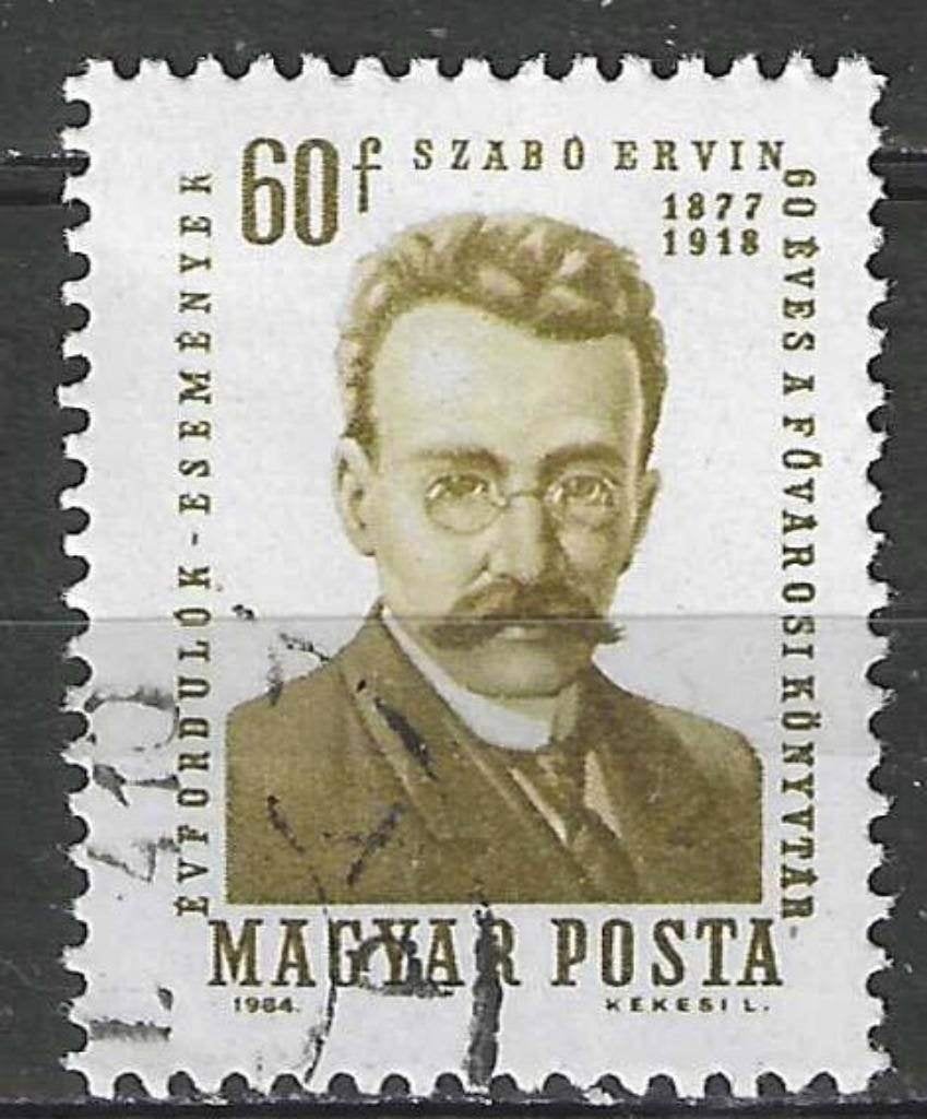 Hongarije 1964 - Yvert 1681 - Ervin Szabo  (ST), Verzenden, Gestempeld