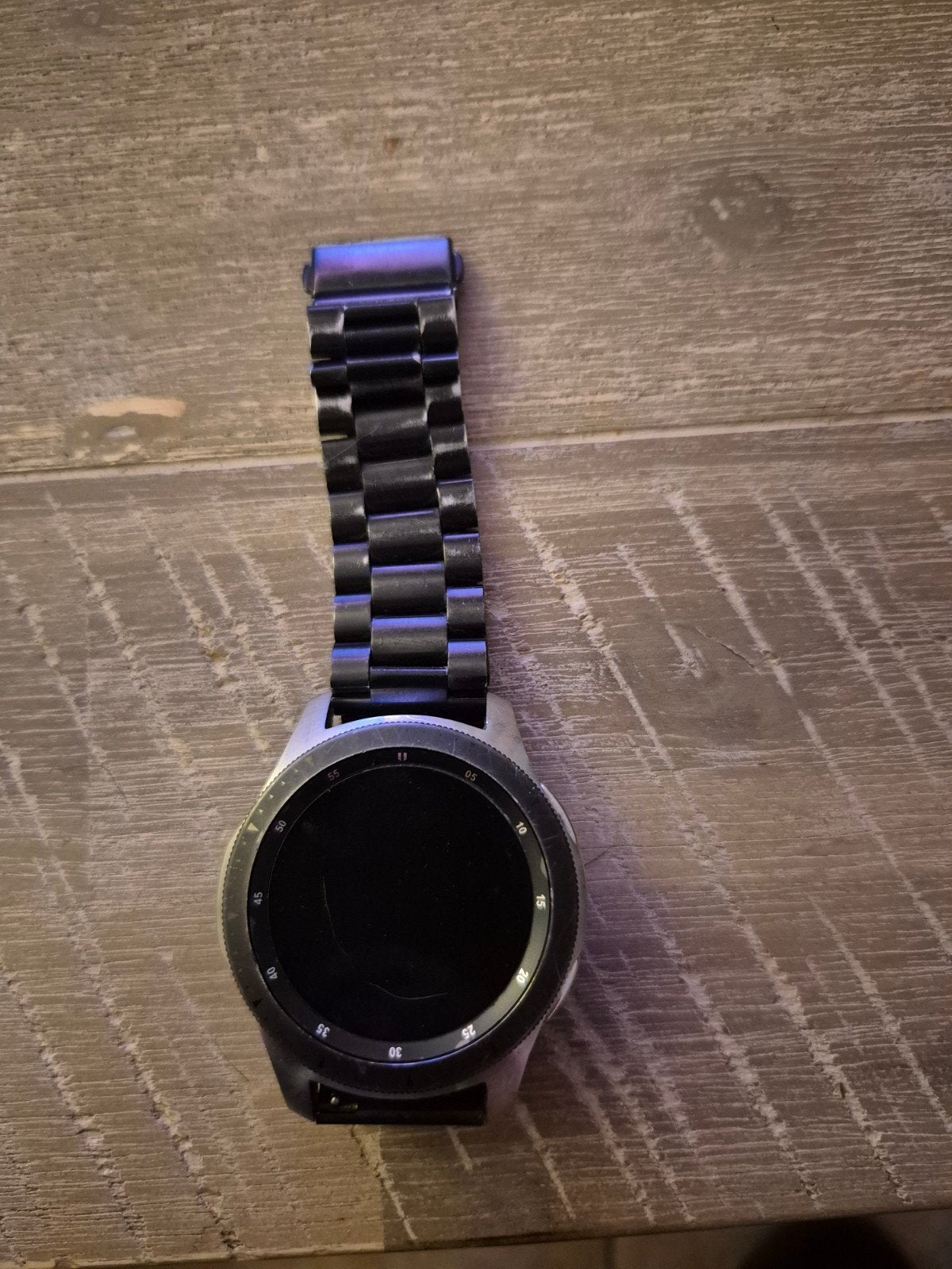 Samsung Galaxy Watch met metalen band, Gebruikt, Zwart, Ophalen of Verzenden, Samsung