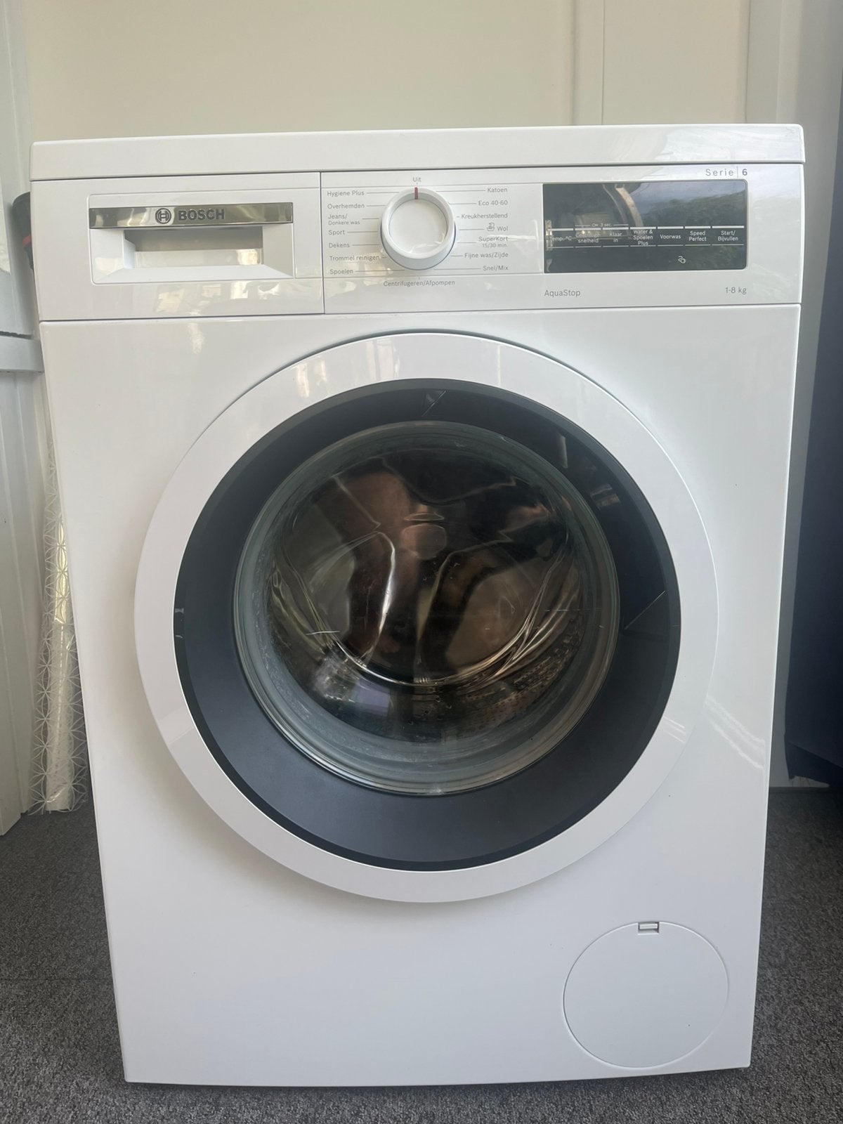 Bosch wasmachine serie 6 aquastop, Ophalen, Zo goed als nieuw, 85 tot 90 cm, 1200 tot 1600 toeren