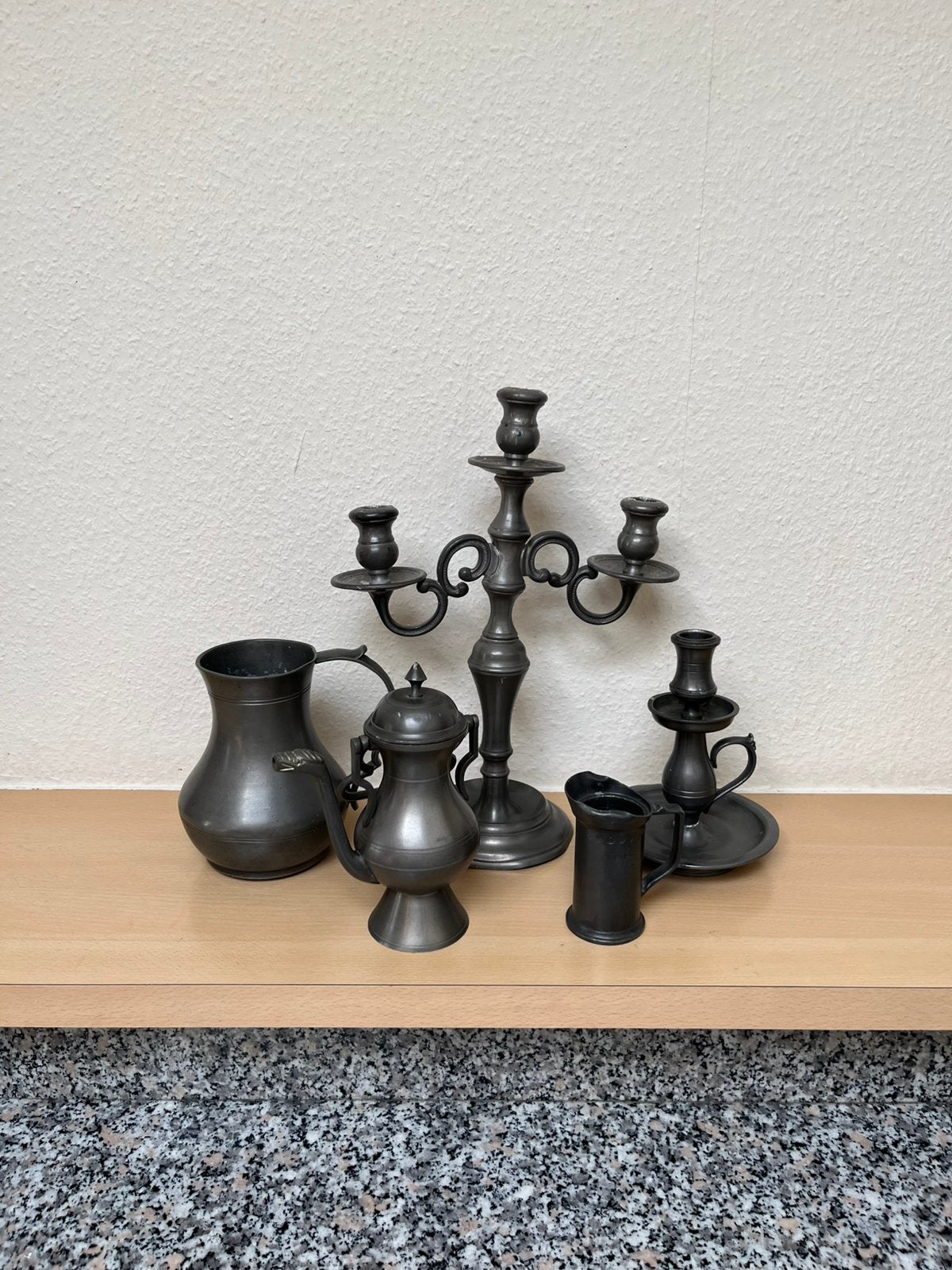Tinnen set diversen, Antiek en Kunst, Antiek | Tin, Ophalen