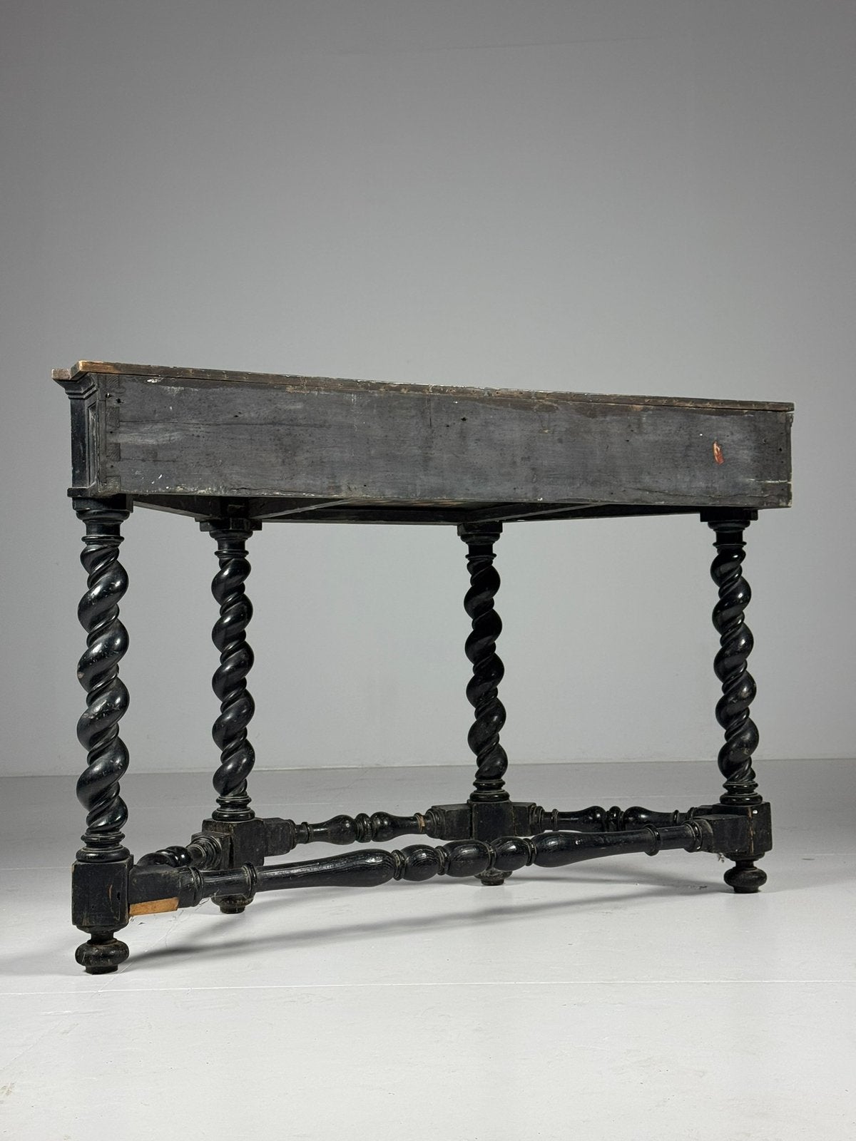 Sidetable 19e eeuw zwart, Huis en Inrichting, Tafels | Sidetables, Ophalen, Zo goed als nieuw, 25 tot 50 cm, Rechthoekig