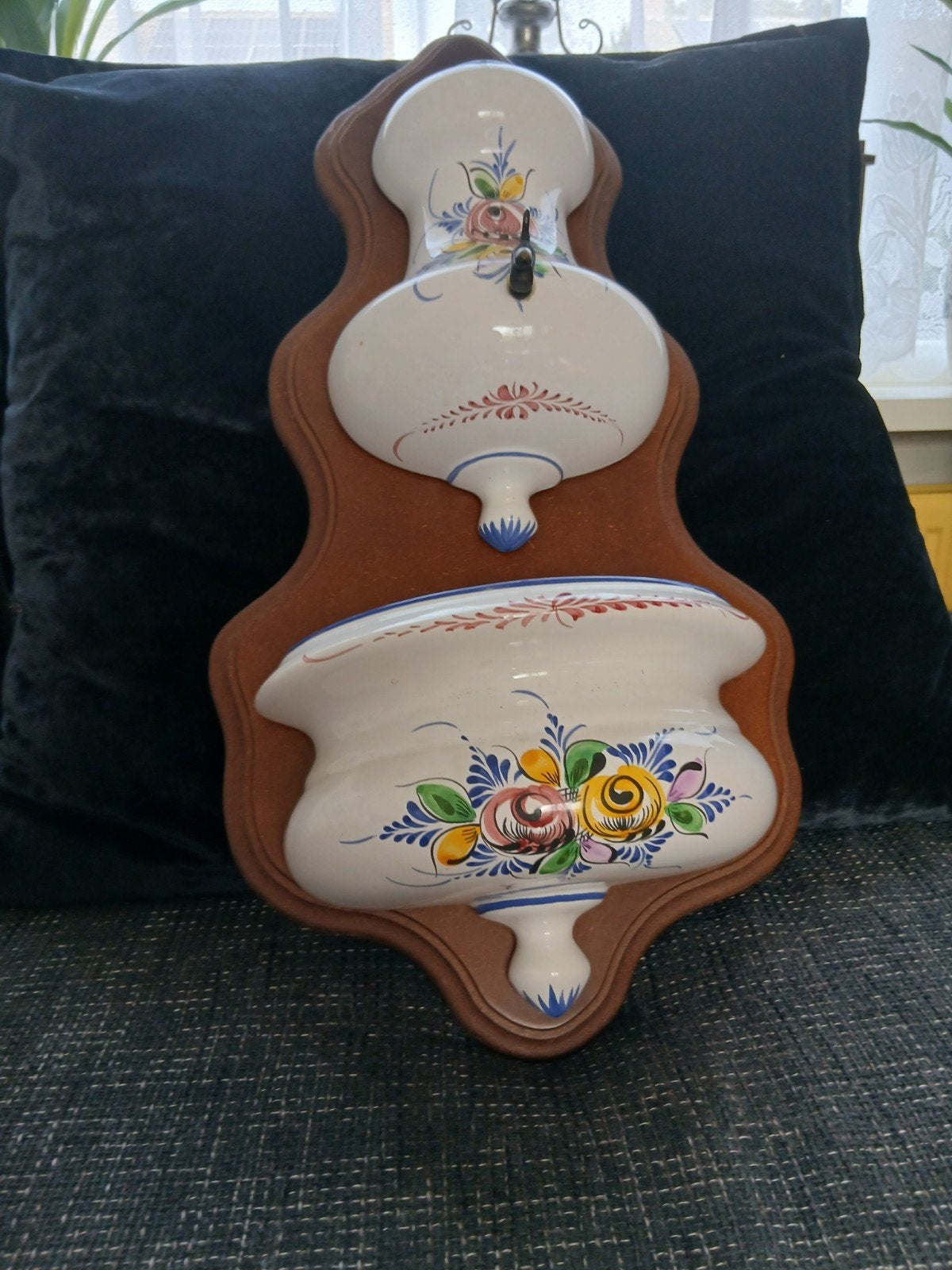 Vintage Wandfontein met Bloemenmotief, Ophalen of Verzenden