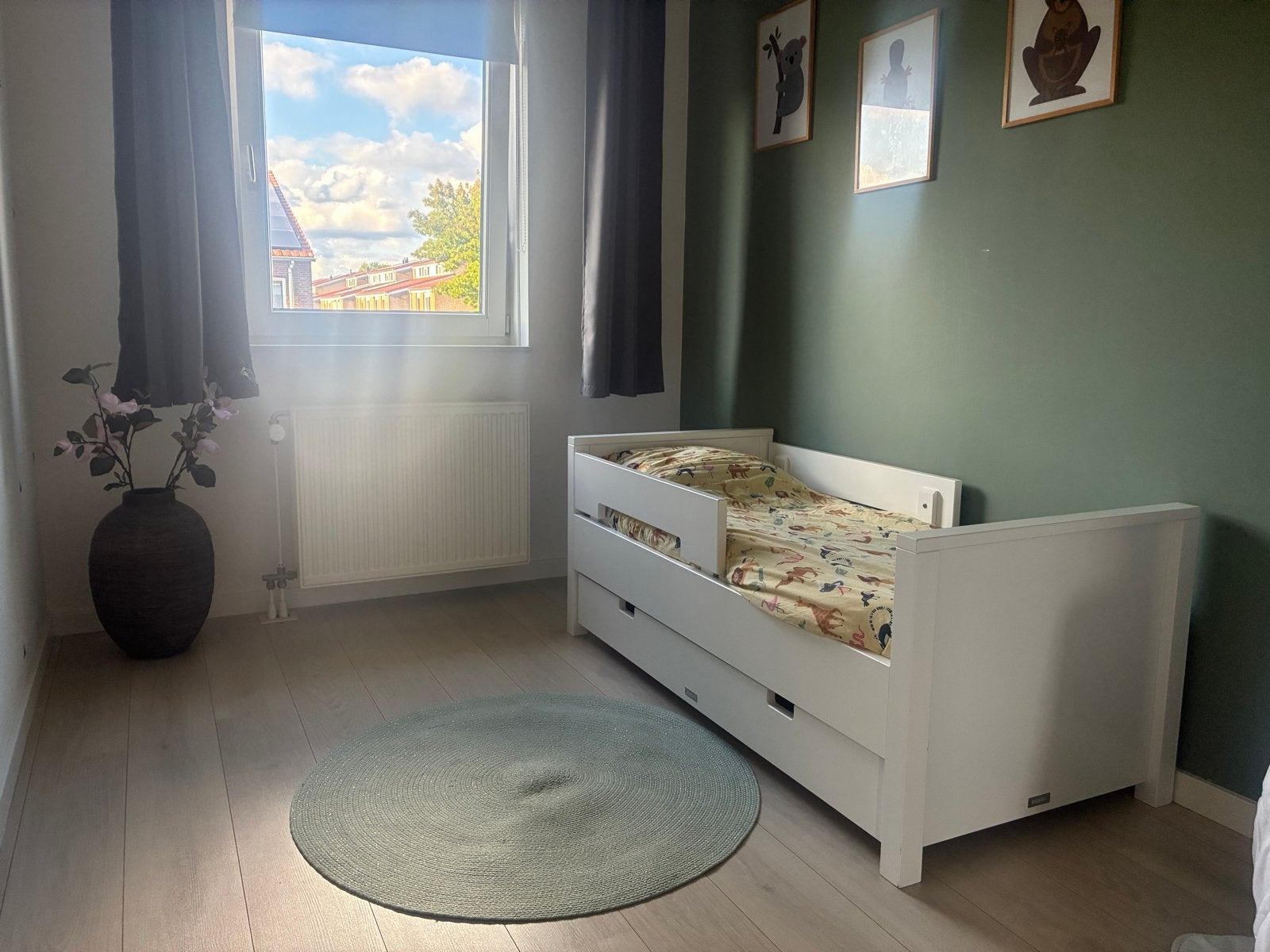 Bopita peuterbed met lade en extra lattenbodem, Ophalen, Gebruikt, 70 tot 85 cm, 140 tot 160 cm