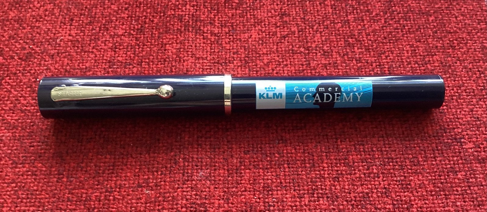 Sheaffer Vulpen KLM Commercial Academy, Verzamelen, Sheaffer, Gebruikt, Ophalen of Verzenden, Met reclame