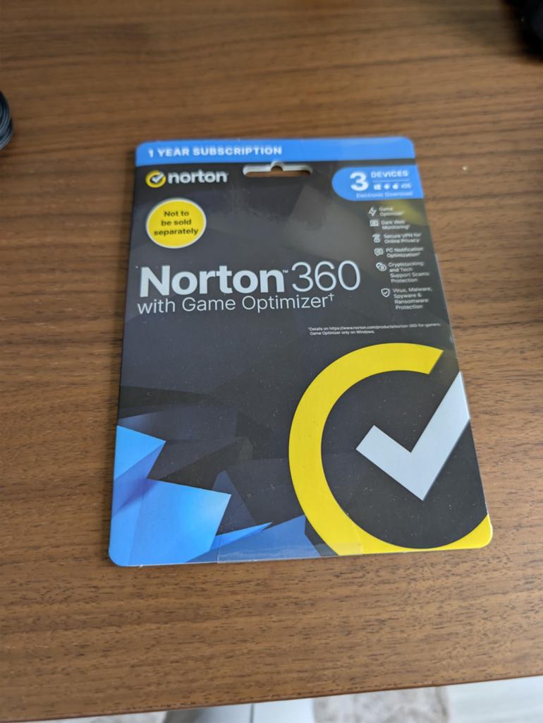 Norton 360 Game Optimizer 1 Jaar – 3 Apparaten Nieuw, Computers en Software, Antivirus- en Beveiligingssoftware, Nieuw, Windows