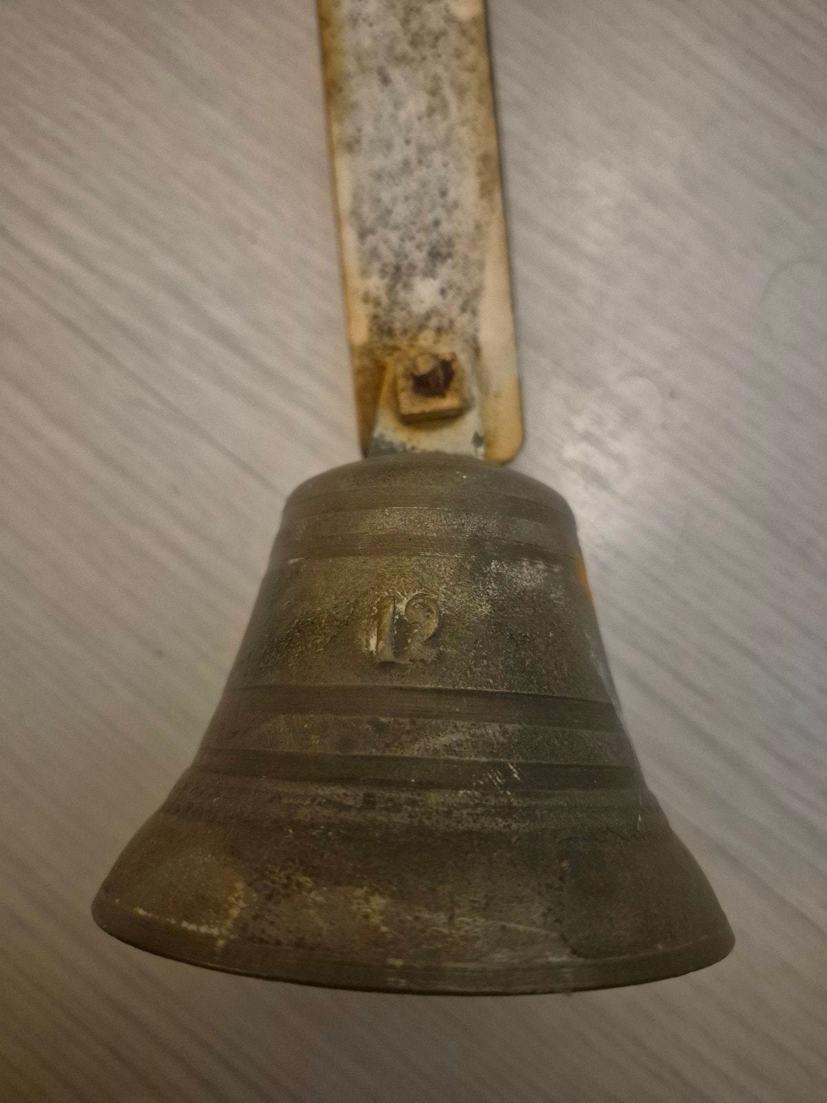 Antieke bronzen Nederlands/Franse deurbel / trekbel, Ophalen of Verzenden, Koper