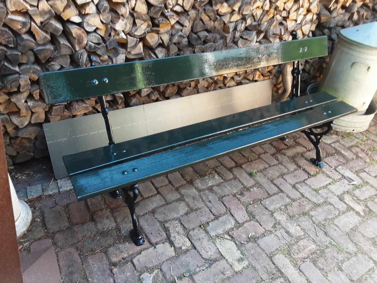 Gietijzeren tuinbank, Ophalen, Overige materialen