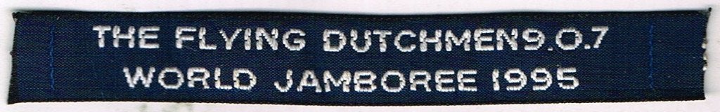 scouting Wereld Jamboree 1995 THE FLYING DUTCHMEN 9.0.7, Verzamelen, Ophalen of Verzenden, Nieuw, Embleem, Speld of Insigne