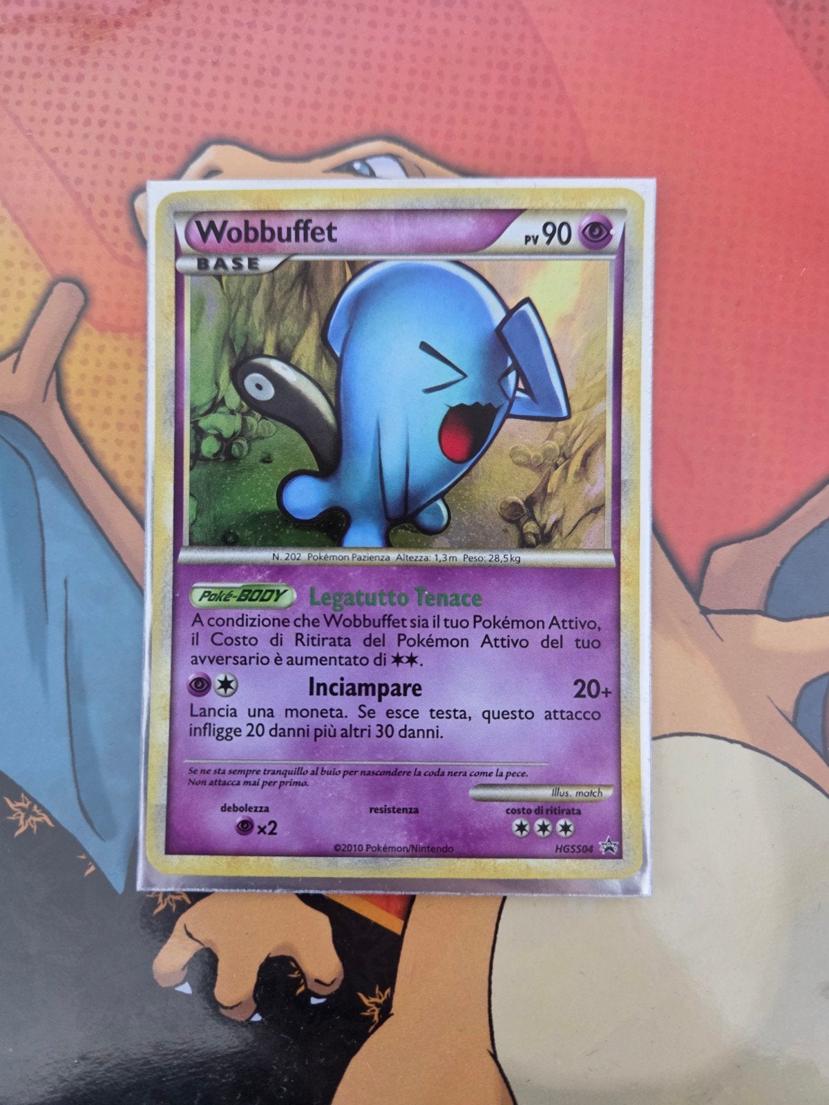 Wobbuffet HGSS04  swirl Pokémon Kaart, Ophalen of Verzenden, Zo goed als nieuw, Losse kaart, Foil