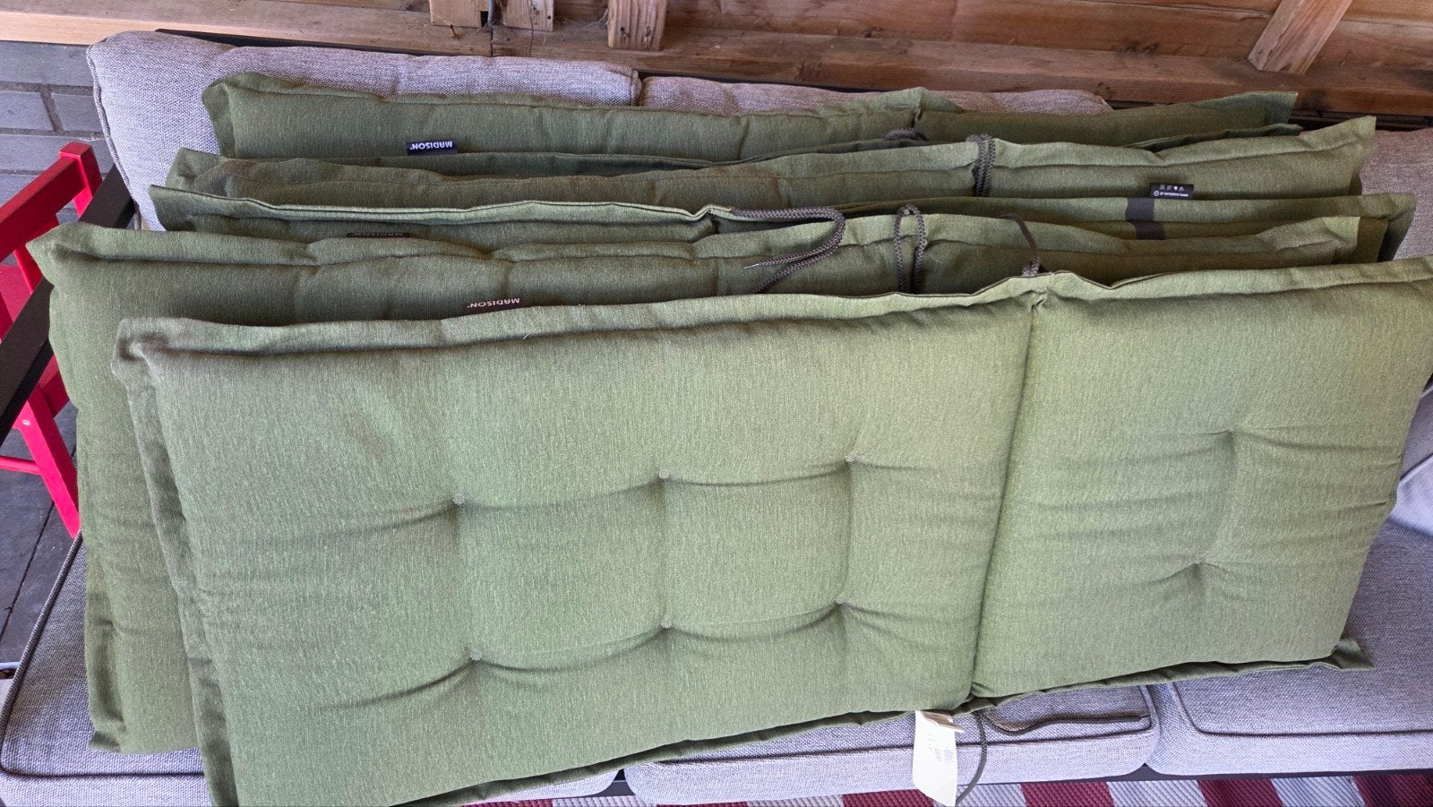 tuinkussens, groen, zo goed als nieuw, Tuin en Terras, Tuinmeubel-accessoires, Ophalen of Verzenden, Zo goed als nieuw