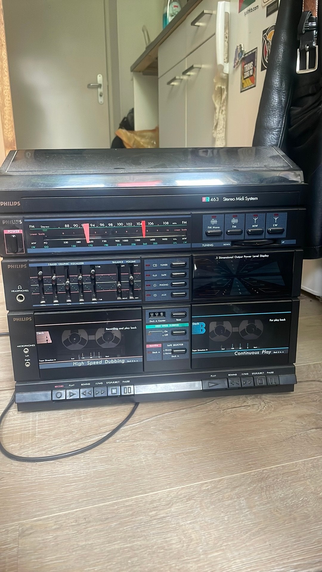 Vinyl player with speakers, Ophalen, Zo goed als nieuw, Speakers, Philips