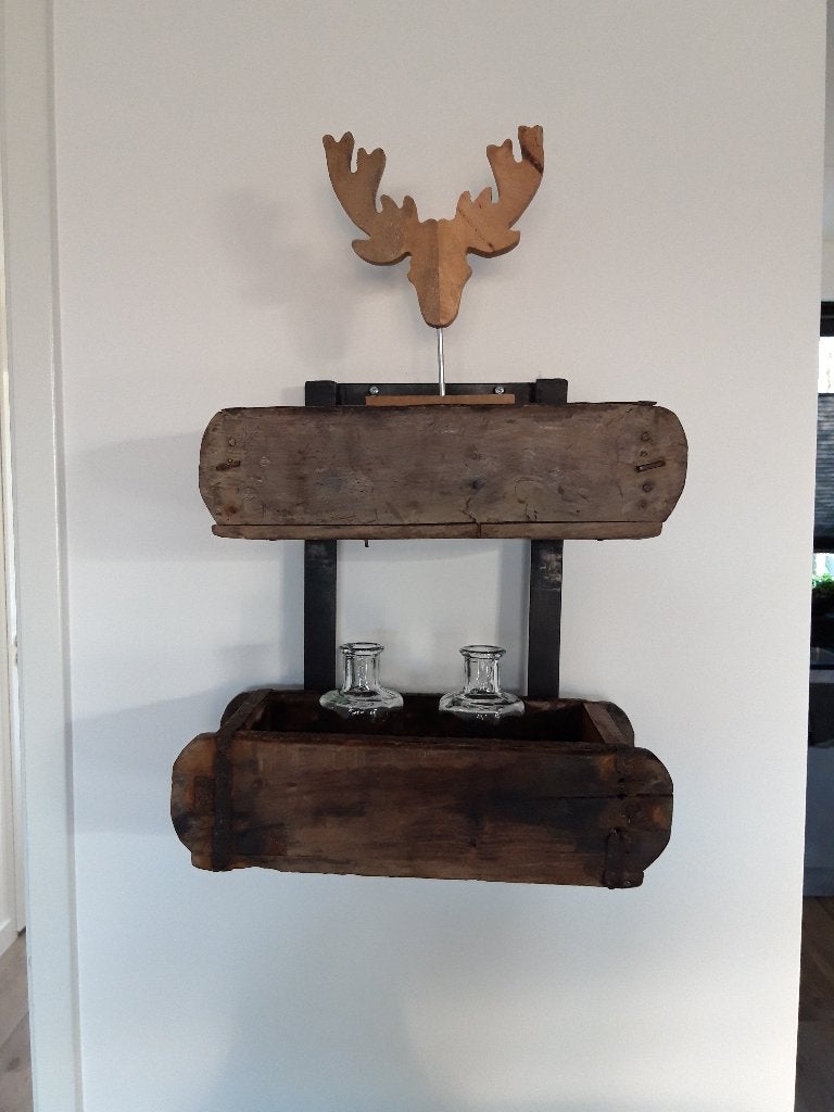 Wanddecoratie, Ophalen, Hout, Zo goed als nieuw, Bruin