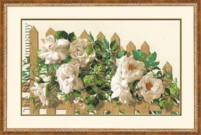 Borduurpakket Bloemen bij het hek Ri1059, Geen, Geen, Nieuw, Ophalen of Verzenden