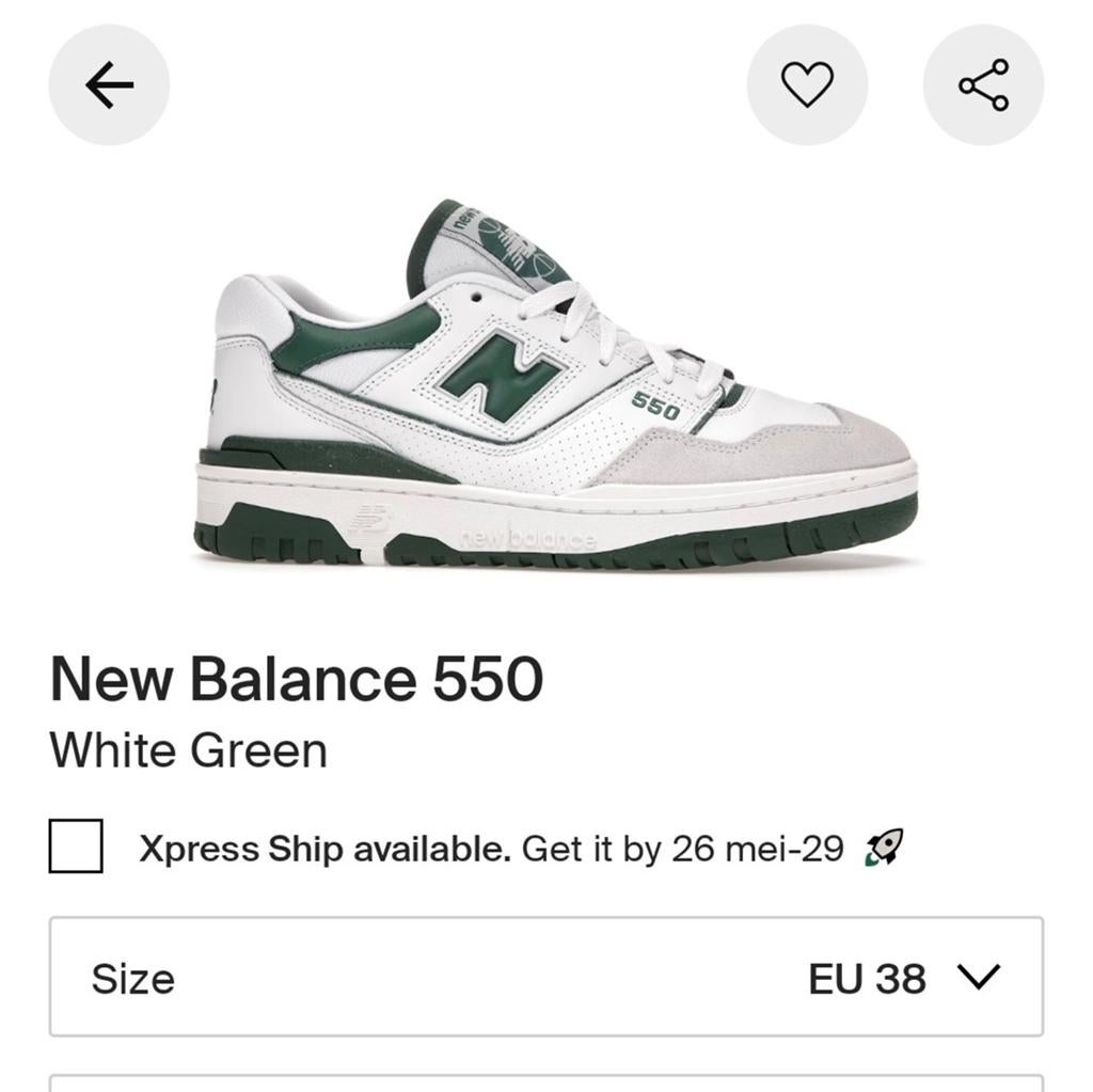 New Balance 550 maat 38, Ophalen, Nieuw, Sneakers of Gympen