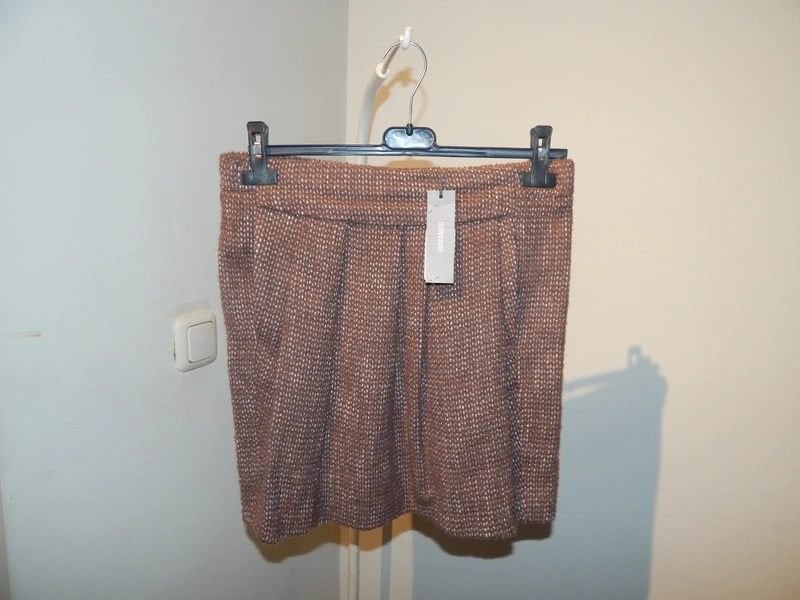 Humanoid nieuw wollig rokje gemelleerd elastisch taille S/M, Humanoid, Bruin, Verzenden, Nieuw
